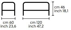 Midj Модульная скамейка из ткани без спинки Landscape S120cc - Вид №1