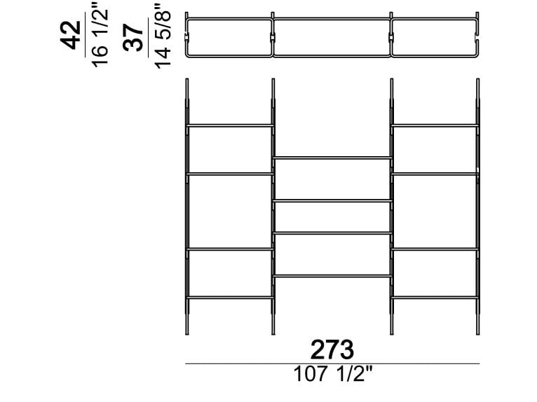 Книжный шкаф из стекла и металла Arketipo ROXANNE ARCH-00090993 - Вид №20