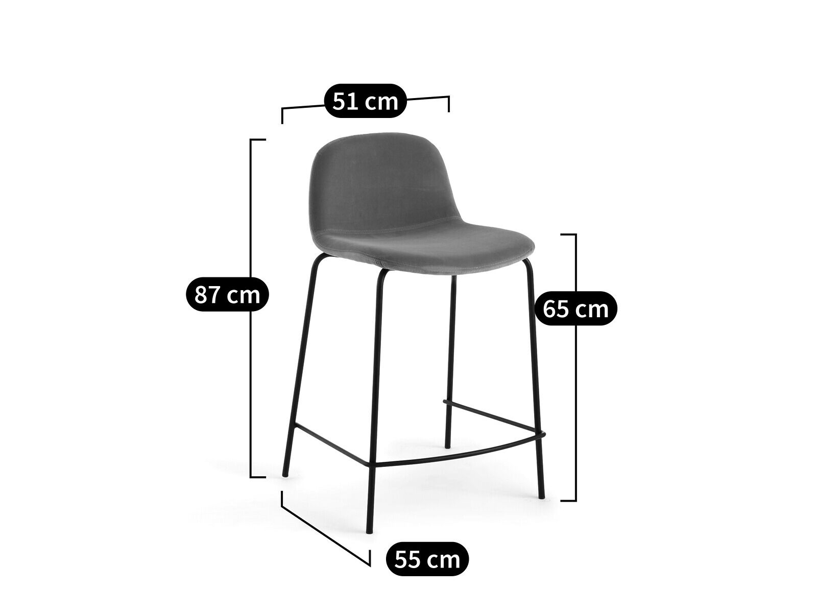 Высокий стул из ткани AMPM TIBBY ARCH-00091947 - Вид №11