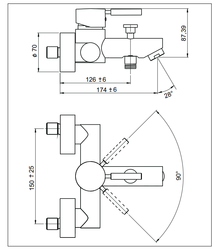 Смеситель для ванны Kaja Ipuri 55410-С 55410С - Вид №1