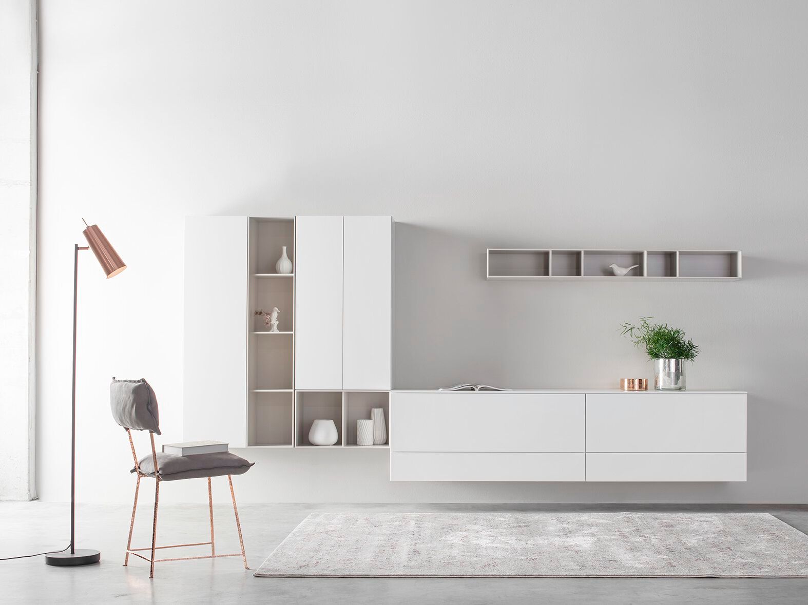 Оборудованная стена установленная с ТВ-стойкой Sudbrock Möbelhandwerk куб ARCH-00046028