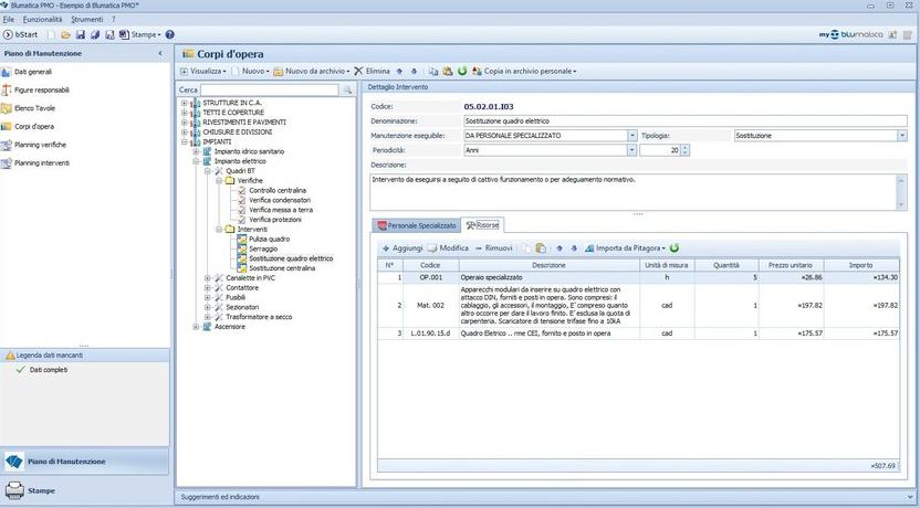 Blumatica План сопровождения работы и ее частей sun-id-1447724 - Вид №2