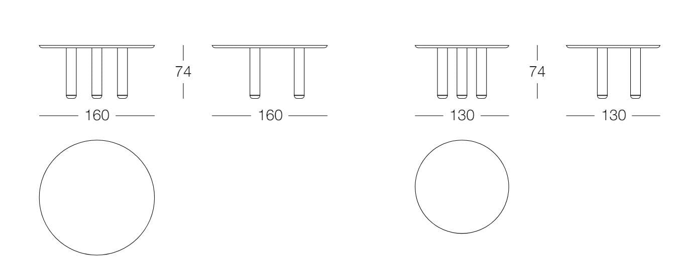 Круглый деревянный стол Frigerio Roll-O ARCH-00125057 - Вид №8