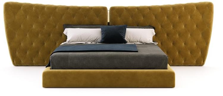 Domkapa Двуспальная кровать с обивкой и изголовьем капитоне  Dka26  - Вид №4