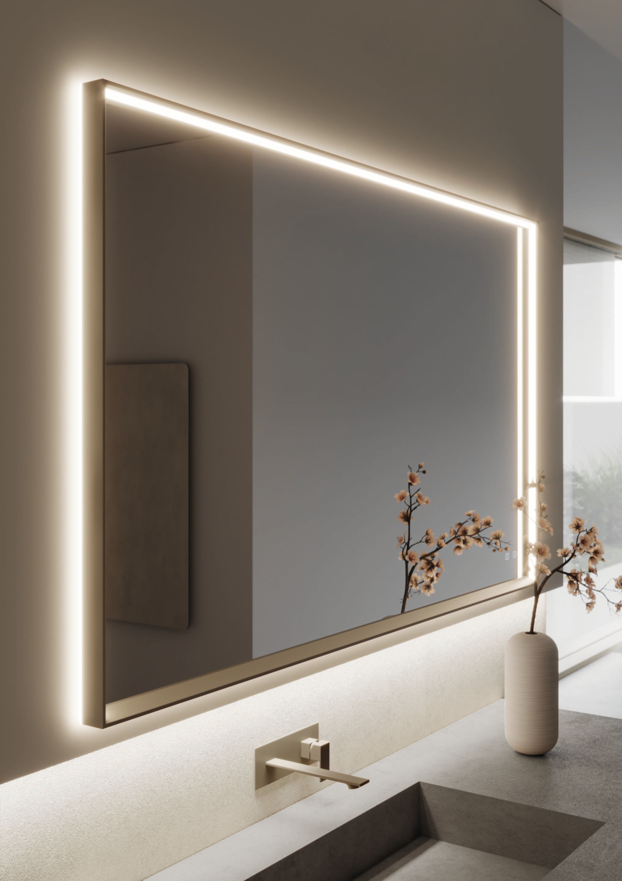 Подвесной туалетный столик с зеркалом Ideagroup Seventy Form ARCH-00091293 - Вид №1