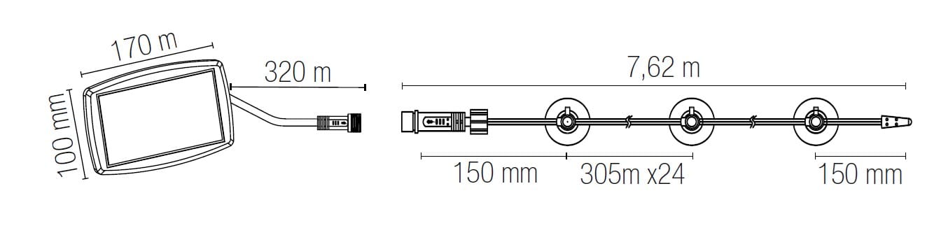 Открытый солнечный светодиодный подвесной светильник на ПВХ-кабелях Fan Europe Lighting INTEC ARCH-00125722 - Вид №2