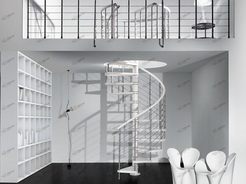 Fontanot Винтовая лестница из нержавеющей стали и дерева Genius sun-id-1361768