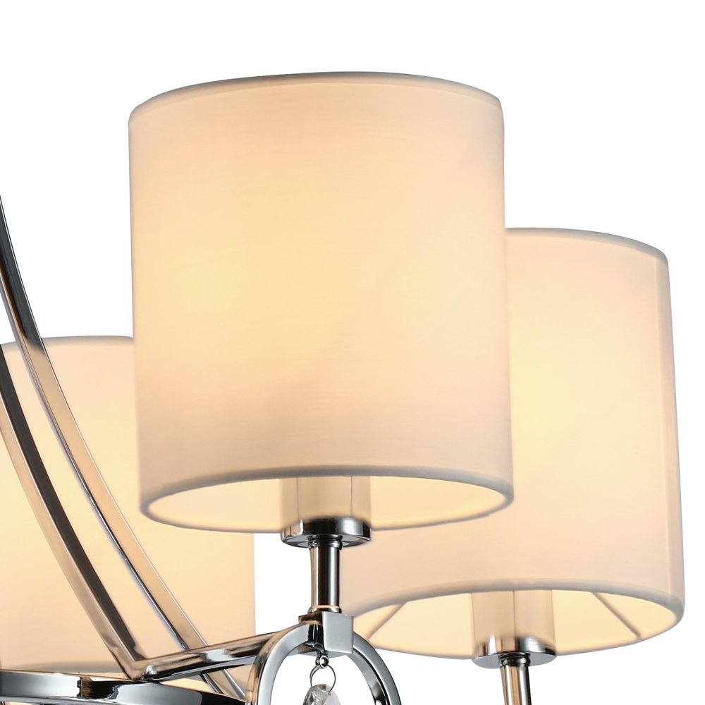 Люстра KM0843P-6 от Delight Collection белая/ хром DELIGHT COLLECTION ДИЗАЙНЕРСКИЕ 247063 Белый  - Вид №1