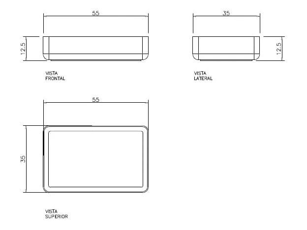 Прямоугольная столешница из смолы Vallvé SLIM BORDER ARCH-00044520 - Вид №2