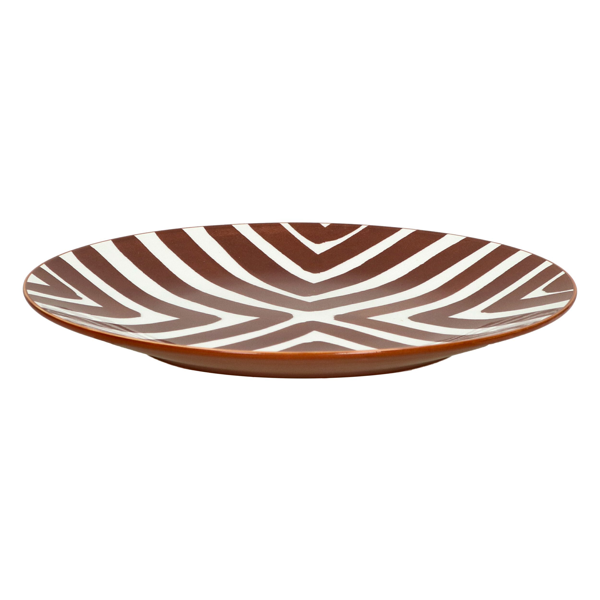 Фарфоровая плоская круглая тарелка POMAX Amuse ARCH-00014980