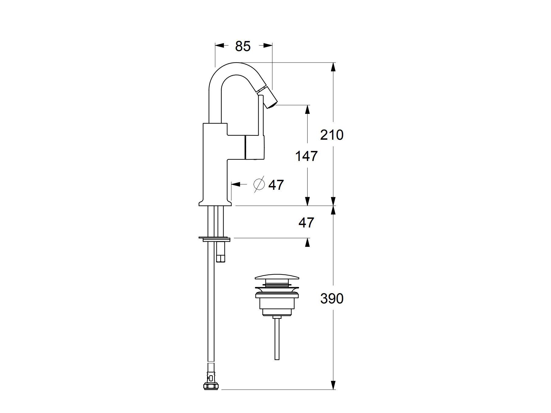 Смеситель для биде с поворотным горлышком GUGLIELMI RUBINETTERIE Sprint ARCH-00151384 - Вид №2