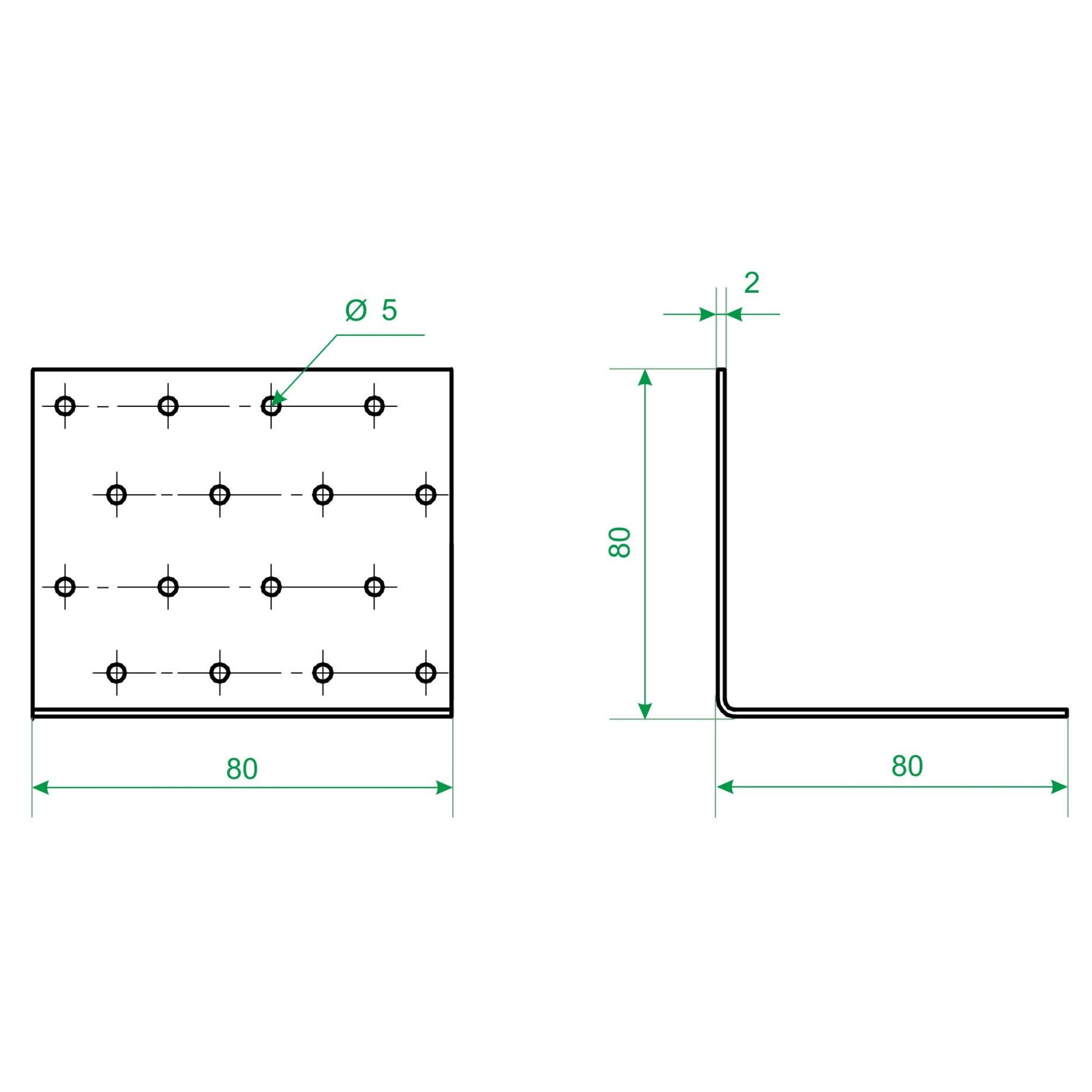 84857836 Угол крепежный равносторонний 80х80х80х2 Santreyd  - Вид №4