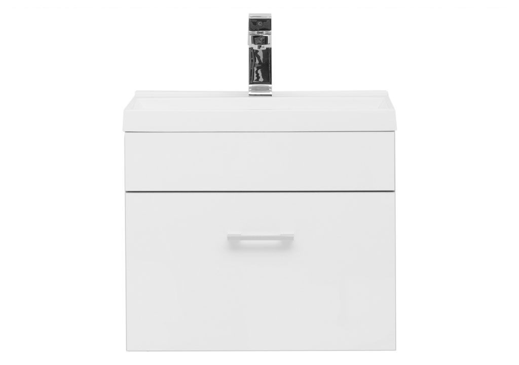 Тумба с раковиной Aquanet Верона NEW 50 белый (подвесная 1 ящик) 0020776500204095 - Вид №2