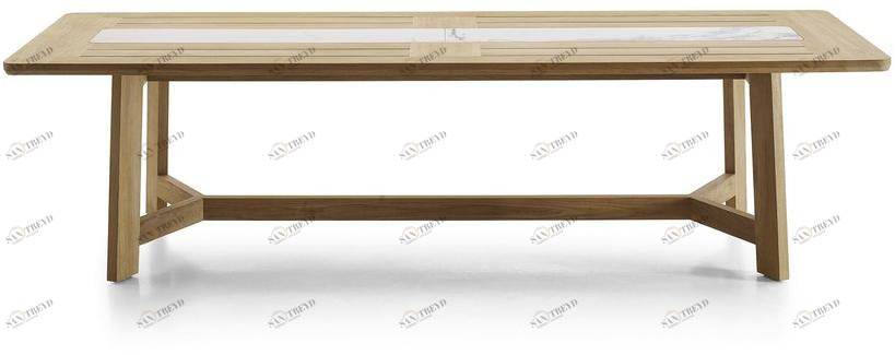 B&B Italia Outdoor Прямоугольный садовый стол из тика Ginestra sun-id-1436380