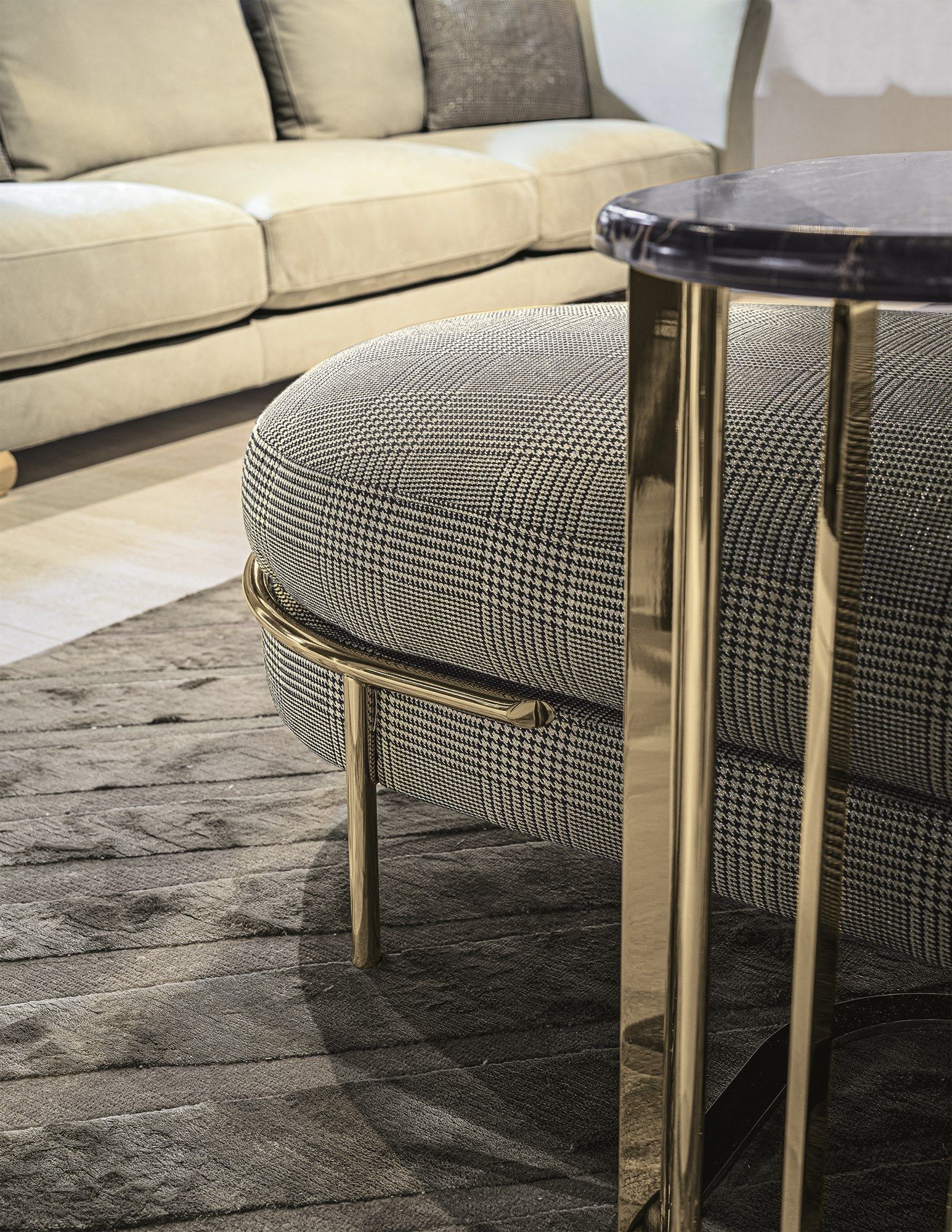 Мягкая скамейка из ткани Longhi Loveluxe 2020-Sartoria collection ARCH-00126888 - Вид №2