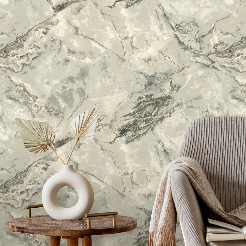 Флизелиновые обои Ornamy Calacatta серые с рельефной текстурой 89433801 STLM-1565118 - Вид №3