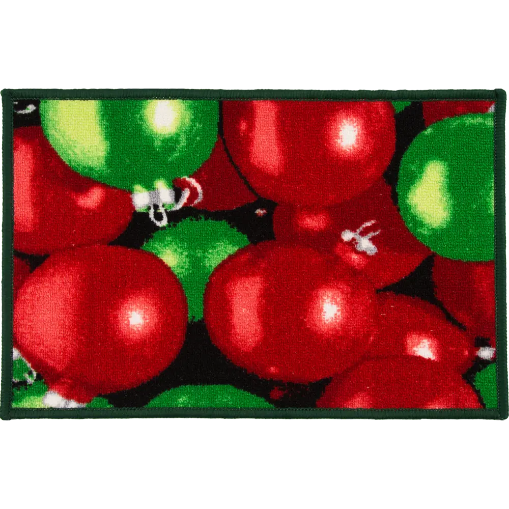 Коврик Новогодние шары 40x60 см нейлон цвет мультиколор 83704053 STLM-2192383 CTIM 