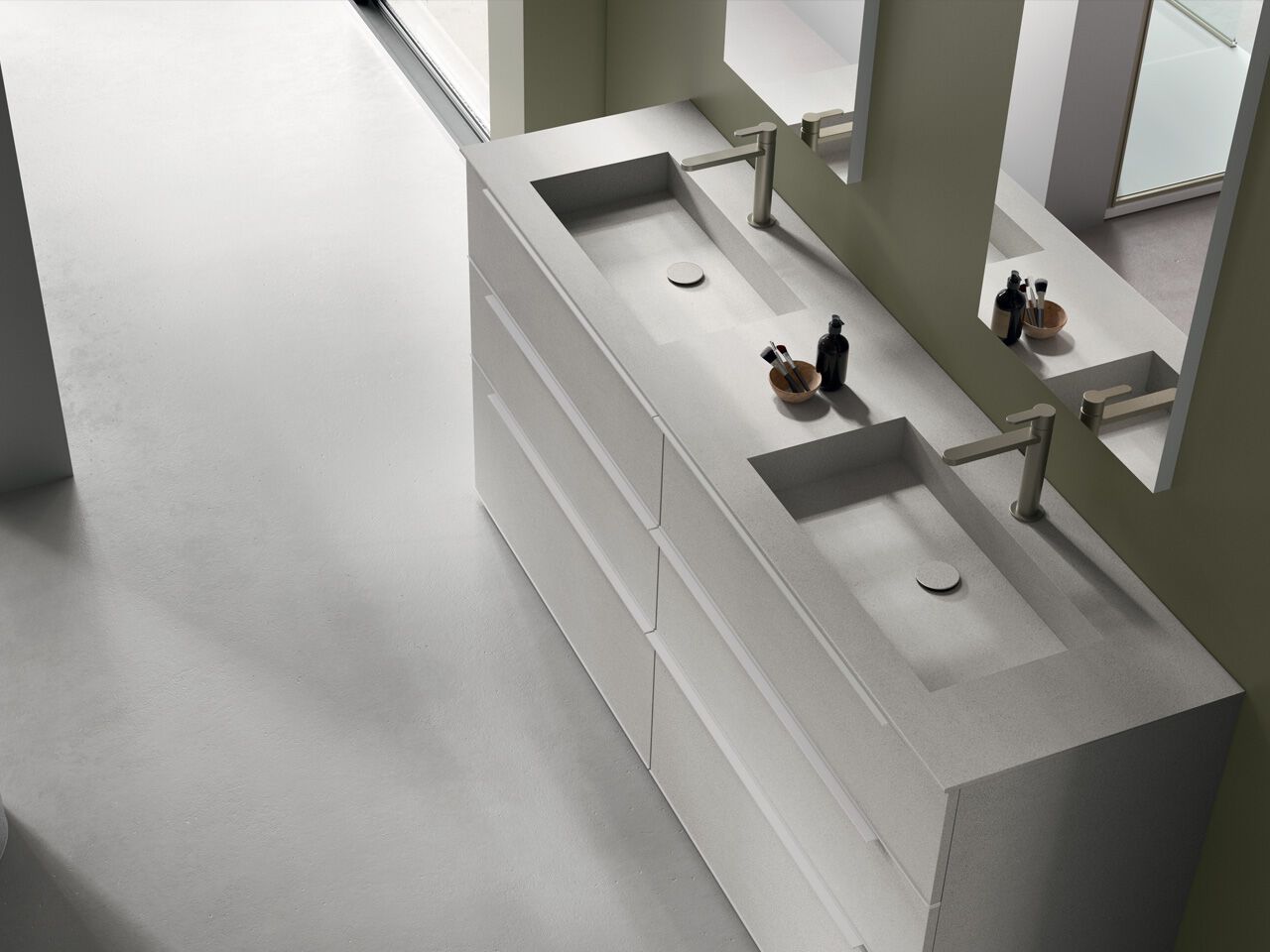 Напольный умывальник с зеркалом ARCOM Rail ARCH-00152248 - Вид №1