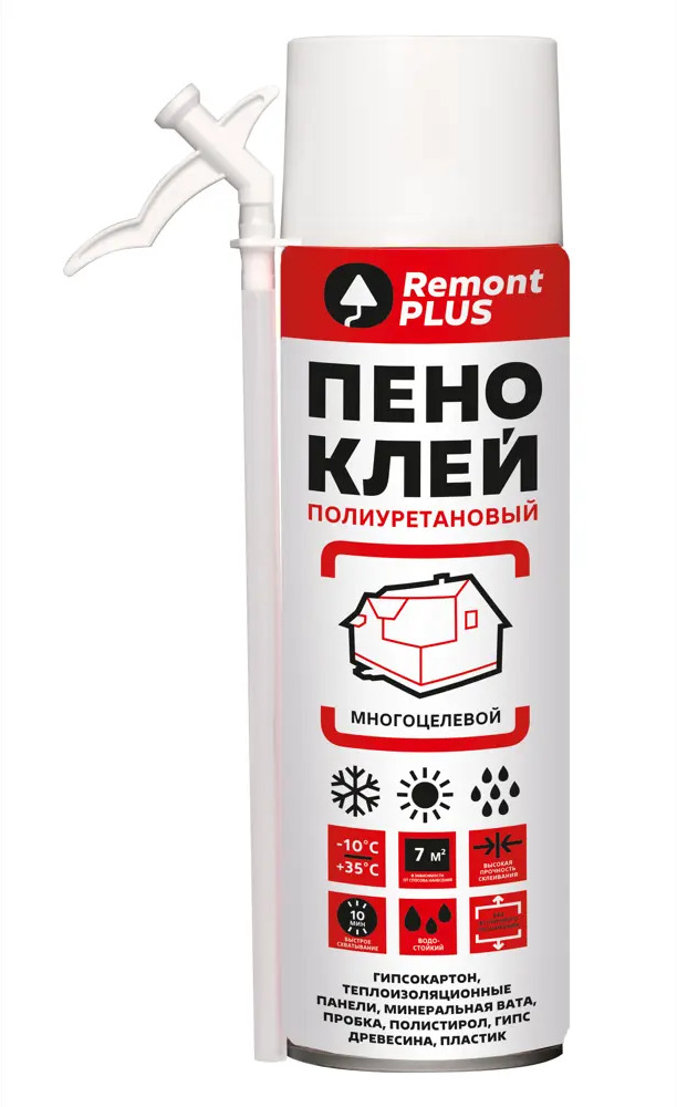 Монтажная пена-клей Remont PLUS Бытовой Мини для надежной фиксации 87507592