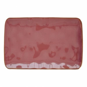 Тарелка фарфоровая прямоугольная большая малиновая Interiors EASY LIFE INTERIORS 00-3946749 Розовый