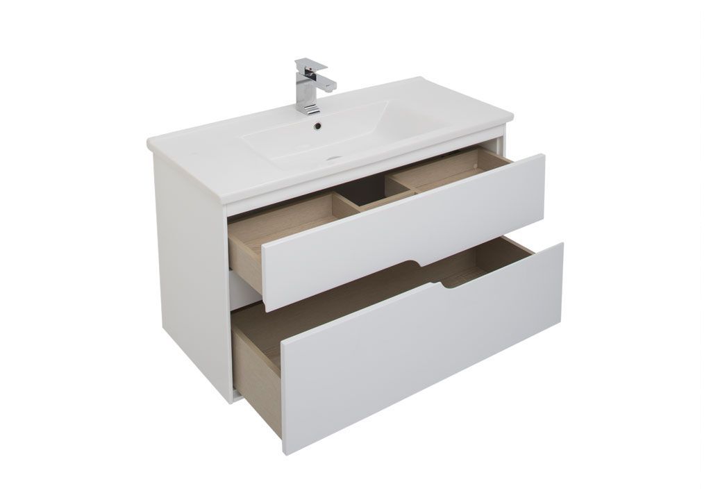 Тумба с раковиной Aquanet Модена 100 белый 0019848900182321 - Вид №3