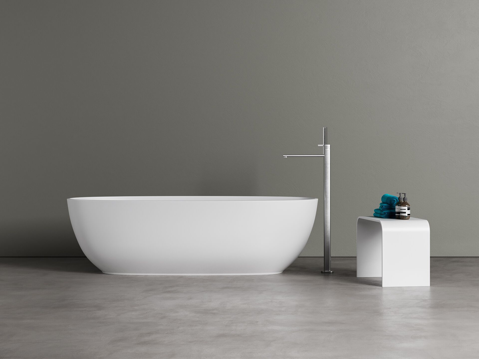 Овальная ванна в центре комнаты Corian® Acquapazza Corian ® elements ARCH-00114048 - Вид №1