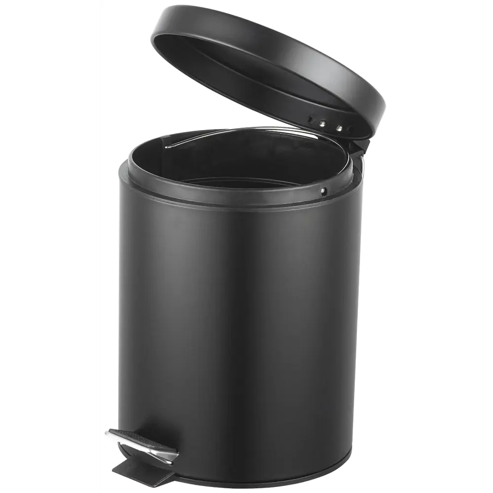 Контейнер для мусора для ванной KONSENSA Терни 5 л сталь цвет черный STLM-2057114 - Вид №4