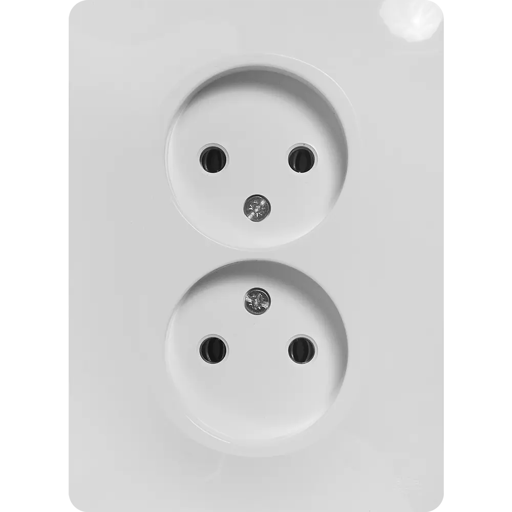 Schneider Electric Glossa — двойная встраиваемая розетка без заземления 86710173 STLM-1107089