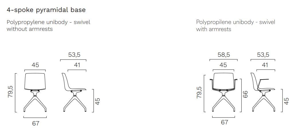 Пластиковый поворотный стул FREZZA Yo Plastic ARCH-00078478 - Вид №3