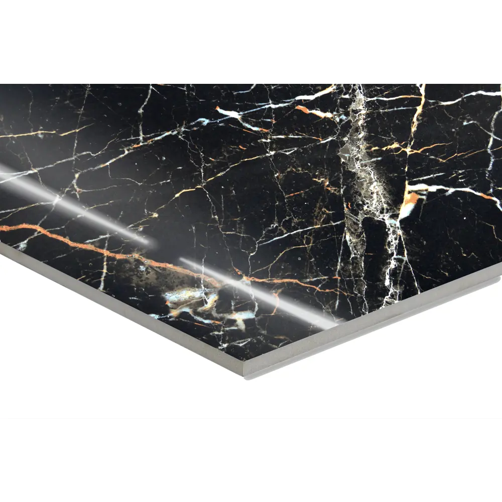 Керамогранит ARCADIA CERAMICA Torino Black - глянцевый черный 60x120 см 89396422 High Gloss STLM-1394656 - Вид №4