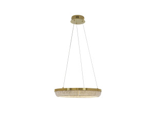 Подвесной светильник из нержавеющей стали с кристаллами