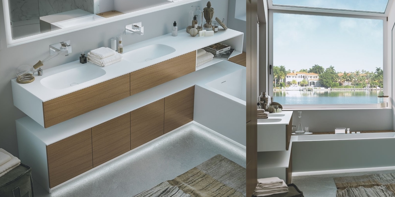 Moma Design Тумба под раковину подвесная с 2 ящиками 1800 Boxline2 250 дуб BLY21180RN - Вид №2