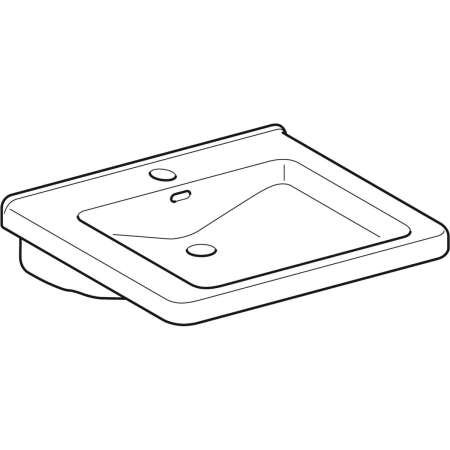 128666000 Раковина Geberit Renova Comfort Square, безбарьерная Geberit  - Вид №13