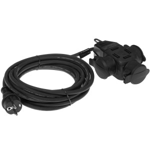 Удлинитель силовой FinePower PDS0522 черный 5086468