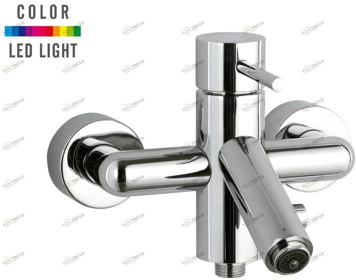 Remer Rubinetterie Настенный светодиодный смеситель для ванны Minimal color Nr 05 2