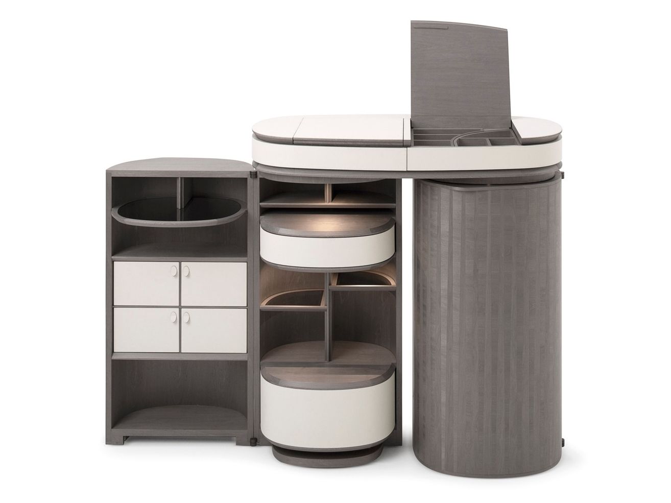 Деревянный шкаф для хранения со встроенным освещением Giorgetti HOUDINI ARCH-00047412 - Вид №2