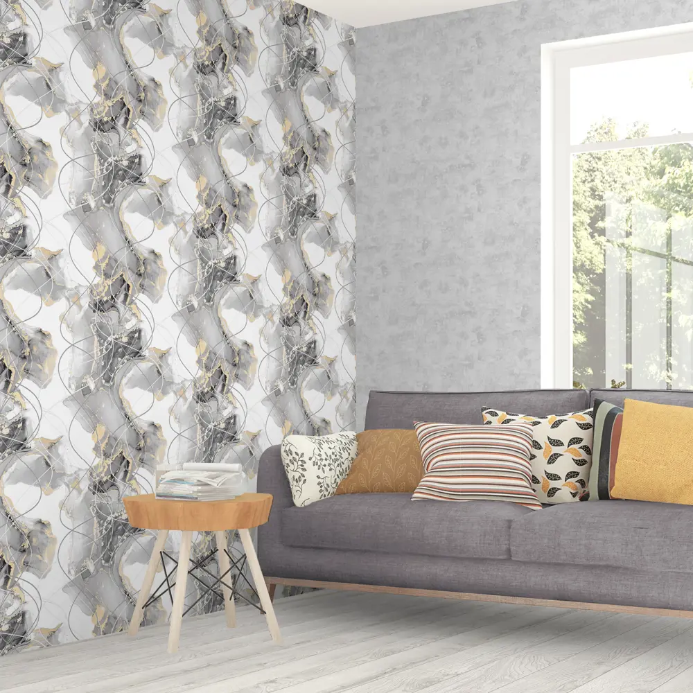 Victoria Stenova Ocean - серые флизелиновые обои с морской эстетикой 82748639 STLM-0035430 - Вид №3