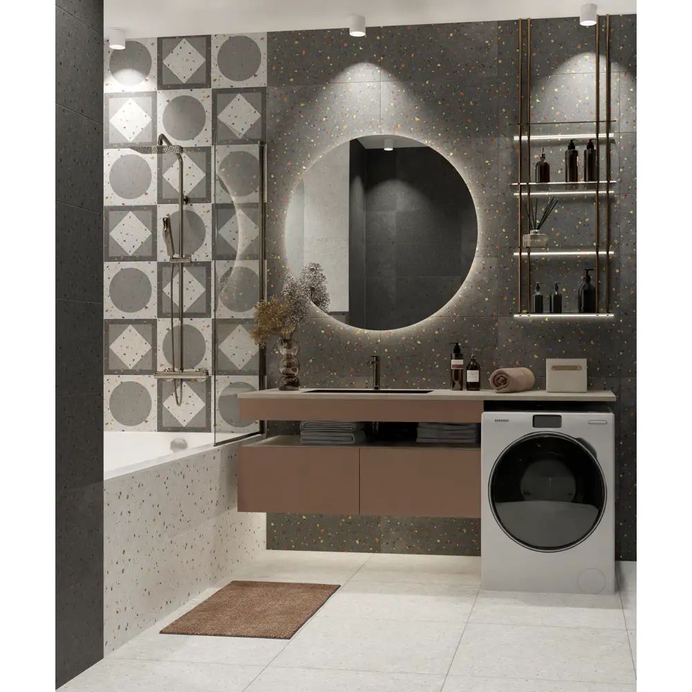 Керамин Салерно: настенная плитка с эффектом терраццо для современного интерьера 89398684 STLM-1572107 - Вид №4