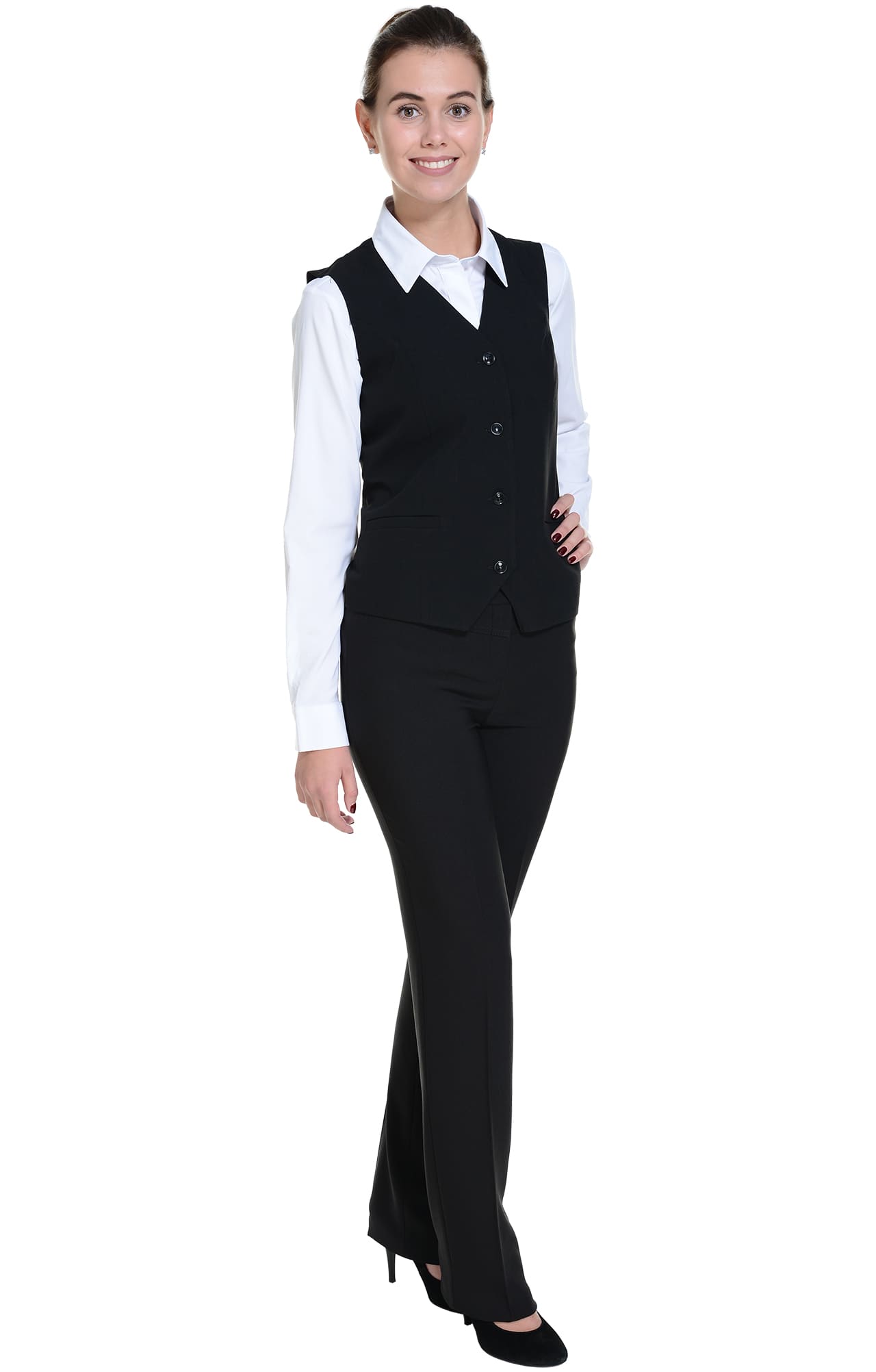 62872 Жилет  женский BLACK El-Risto  Одежда для официантов  размер 44  - Вид №9