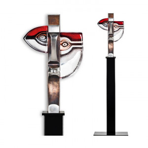 68082 Скульптура "Атле", красная/серая/бежевая, 265/1420 мм Maleras