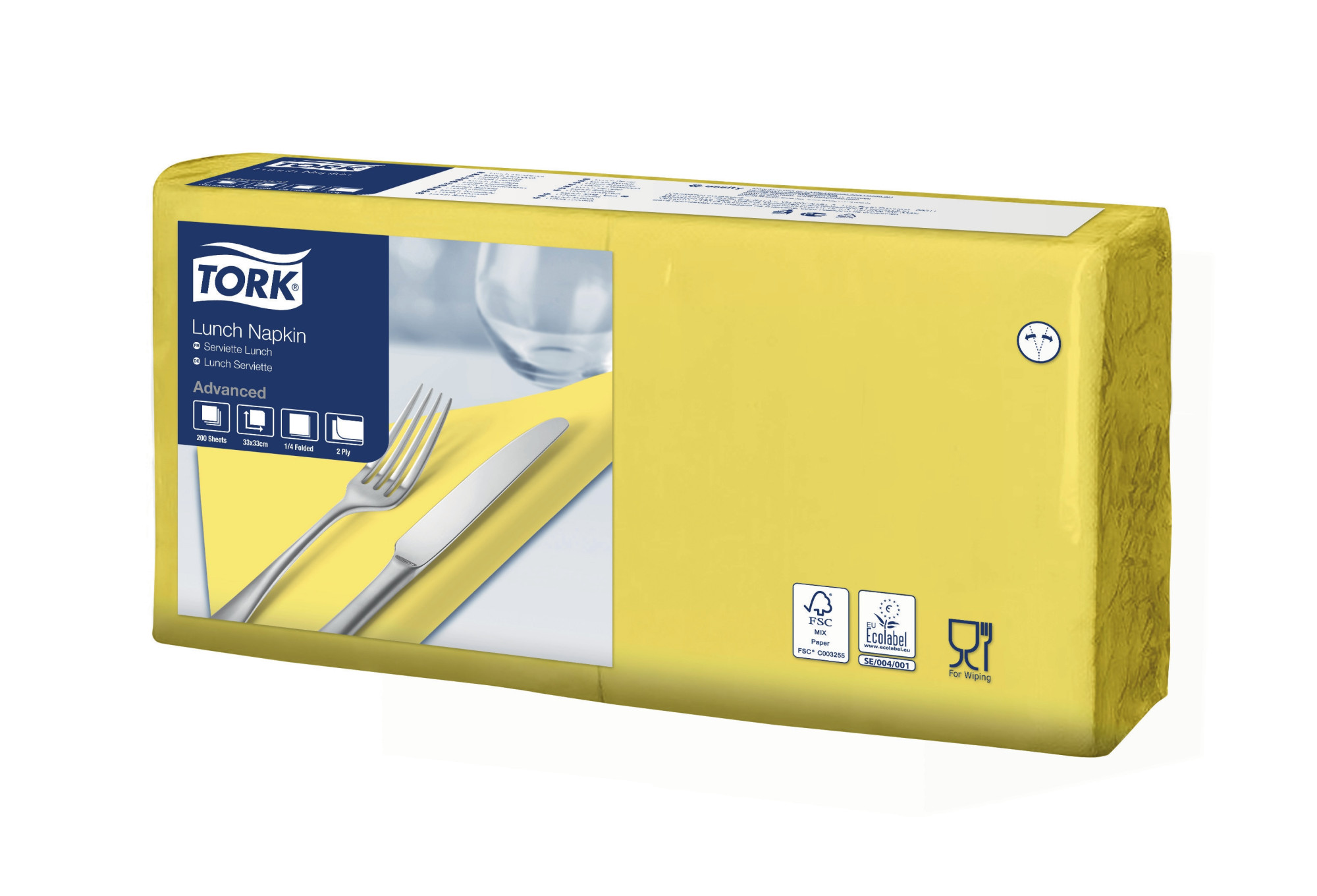 47784138 Желтая обеденная салфетка Tork 