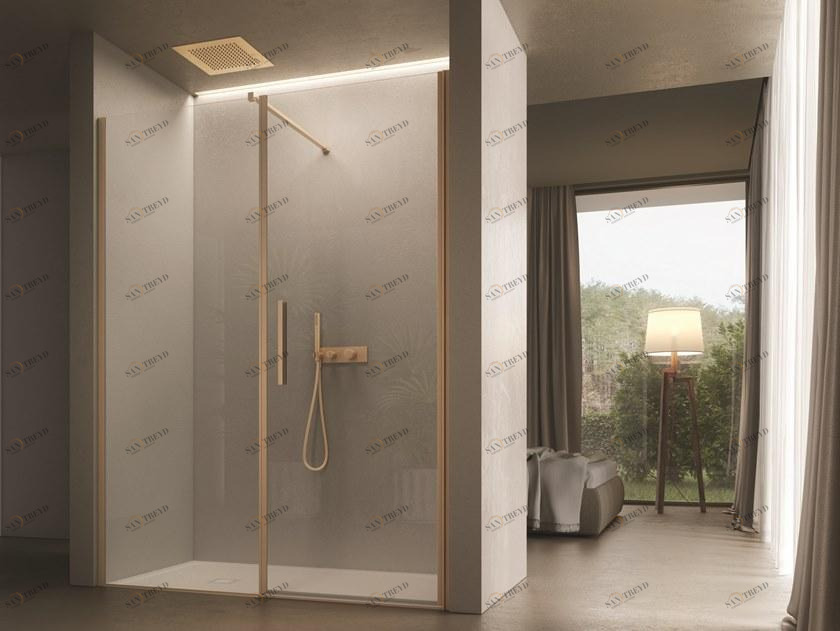 DISENIA Прямоугольная душевая кабина из стекла с распашной дверцей Luce sun-id-1377689