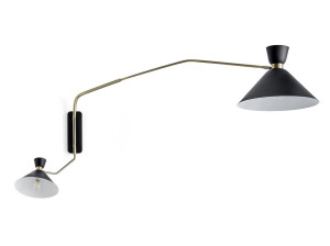 Регулируемая металлическая настенная лампа