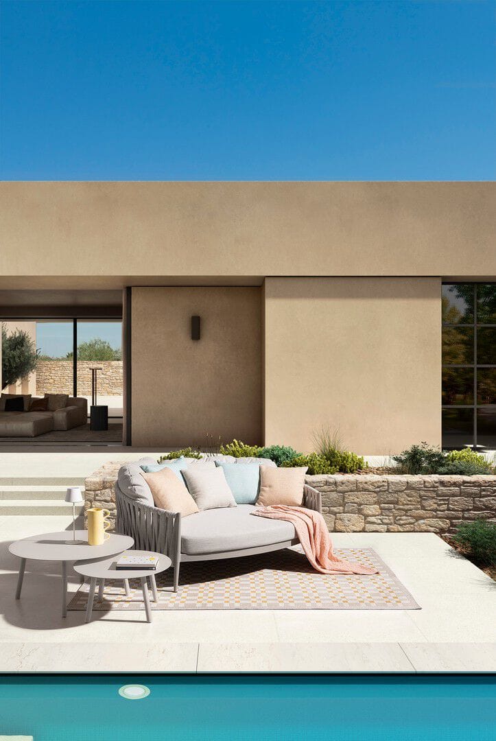 Набор из двух алюминиевых садовых столиков с порошковым покрытием BIZZOTTO AMINTA ARCH-00050432 - Вид №8