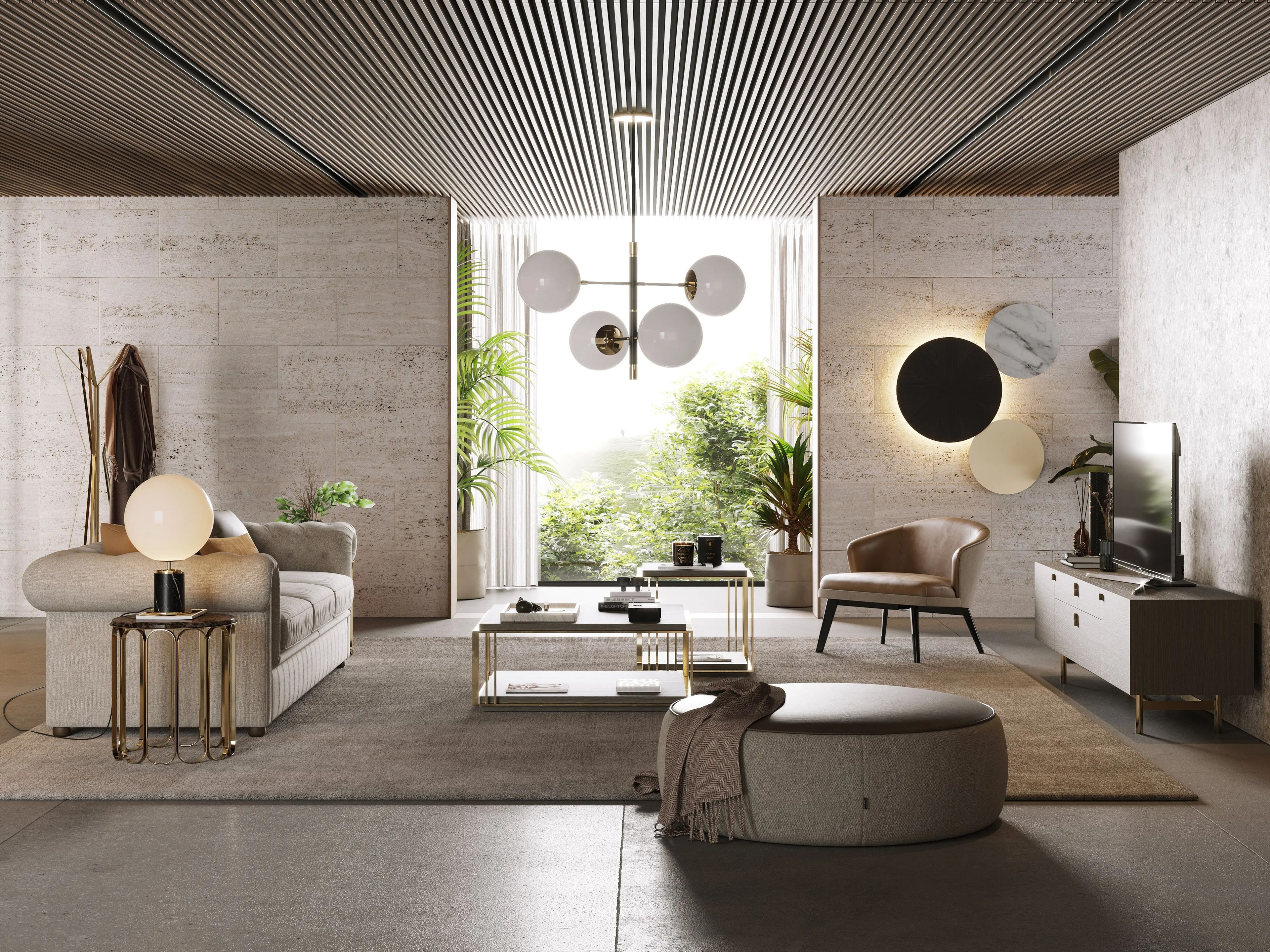 Квадратный журнальный столик из нержавеющей стали и дерева Laskasas ARCH-00053340 - Вид №4