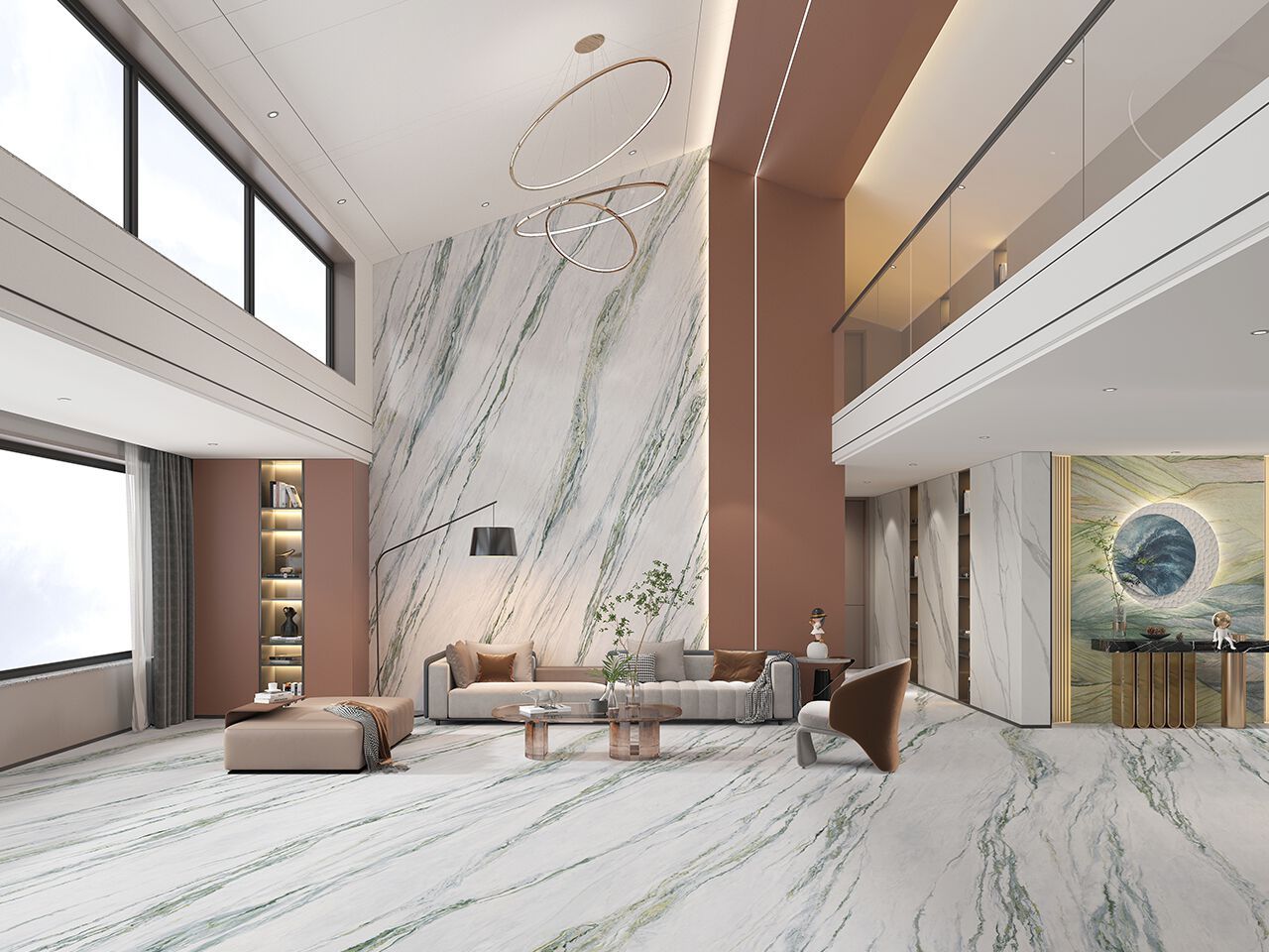 Пол / керамогранит с мраморным эффектом GANI MARBLE TILES VERDE CALACATTA ARCH-00046368 - Вид №1