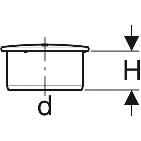 390.528.14.1 Заглушка Geberit Silent-PP Geberit  - Вид №2