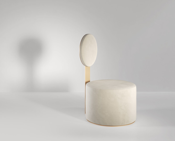 Secolo Pop Стул c cатинированной спинкой (Латунь, шампанское, Бронза, Алюминий) 