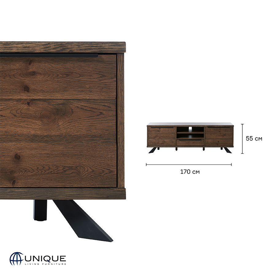 39842930 Тумба под ТВ , arno, 169,8х42х55 см Unique Furniture  - Вид №5