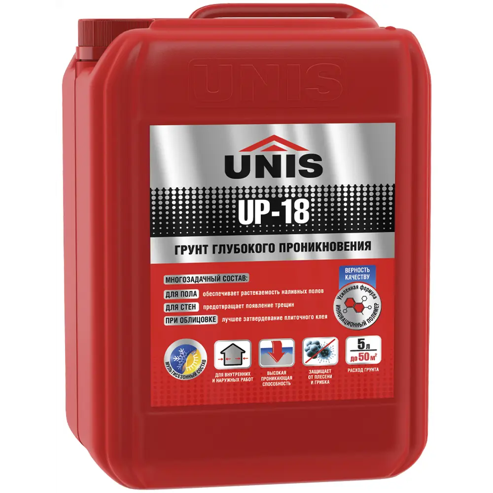 Грунтовка глубокого проникновения Unis UP-18 5 л STLM-2081798